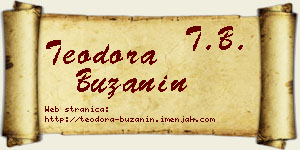 Teodora Bužanin vizit kartica